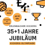 Einladung zur Kickers-Olympiade „35 Jähriges Jubiläum“